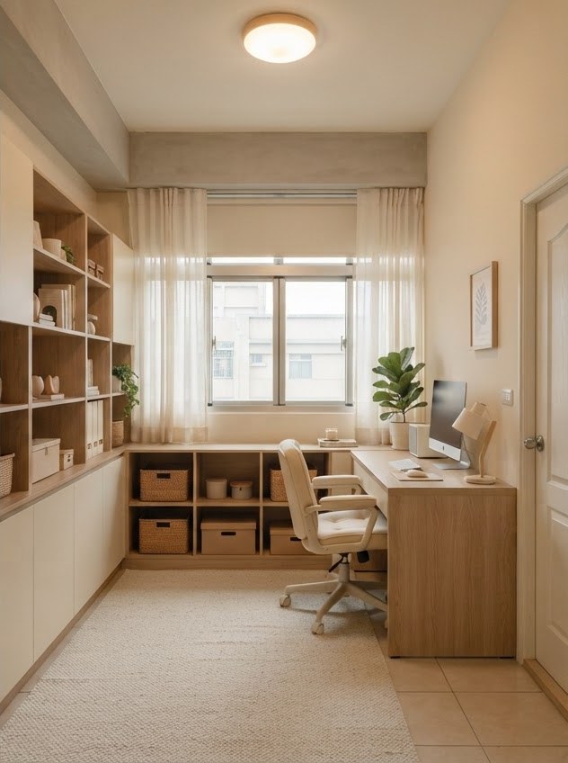 書房/工作空間奶油風改造結果
