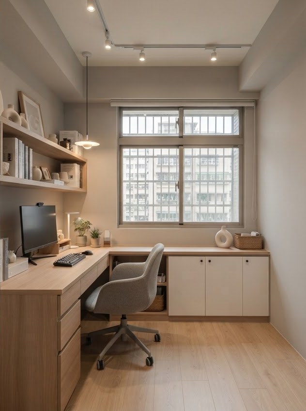 書房/工作空間現代輕奢改造結果